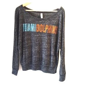 Women’s Miami Dolphins crystal embellished shirt
